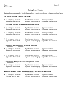 Name Grade 8 Language Arts Participles and Gerunds Read each