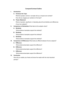 Compare and Contrast Outline Word Document
