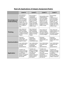 Real applications of integers