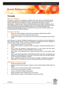 Tornado - The Department of Education and Training