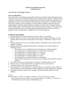 HCPSS Curriculum Framework Common Core 6 Unit 2 Part B: The