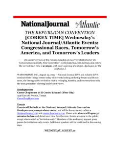 Wednesday`s National Journal/Atlantic Events: Congressional