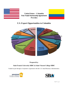 FTA Colombia - Southern Alleghenies Planning and Development