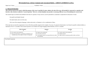 Language B EE Rubric