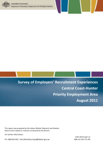 The Central Coast - Hunter Priority Employment Area