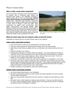Water Conservation - The Tallulah River Watershed Council