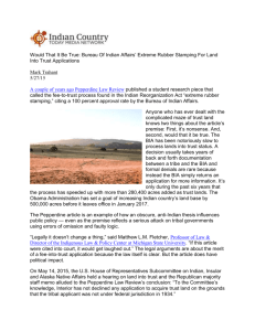 Bureau of Indian Affairs` Extreme Rubber Stamping for Land Into Trust
