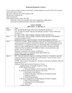 Integrated Quantitative Science 1