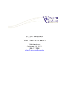 ODS Student Handbook - Western Carolina University