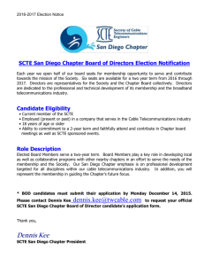 SCTE San Diego Chapter 2016 BOD Election candidate form