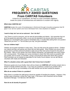 Frequently Asked Questions from CARITAS volunteers
