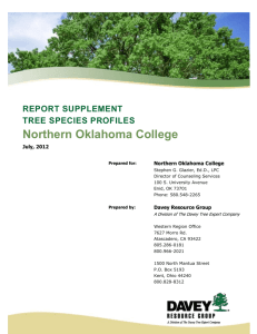 Tree Species profiles - Northern Oklahoma College