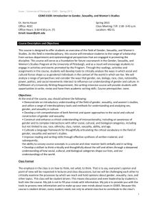 Requirements and Grading - Gender, Sexuality, and Women`s Studies