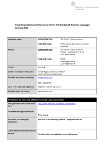 Procedure to apply for a Danish Summer Language course