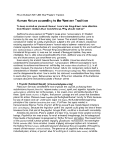 Human Nature according to the Western Tradition