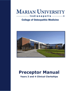 Clerkship Preceptor Manual