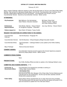 ORTING CITY COUNCIL MEETING MINUTES February 25, 2015