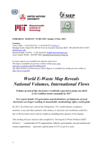 World E-Waste Map Reveals National Volumes, International Flows