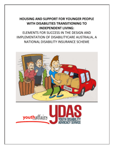 housing and support for younger people with disabilities