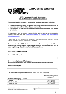 AEC Project and Permit Application