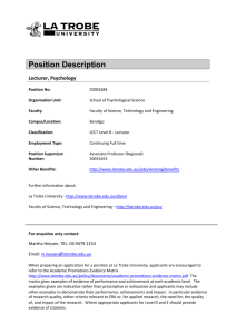position description - Melbourne School of Psychological Sciences