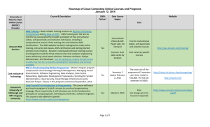 Roundup of Cloud Computing Online Courses and Programs