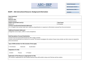 NCDPI -- AIG Instructional Resource: Background Information