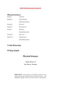 MCAT Physical Sciences Practice 02
