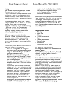 Natural Management of Surgery Chanchal Cabrera MSc, FNIMH