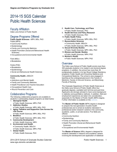 Public Health Sciences—MPH, MSc, PhD