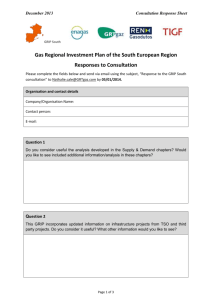 Gas Regional Investment Plan of the South European