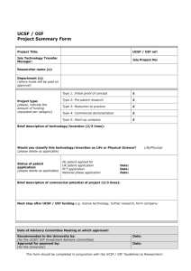 UCSF OIF Project Summary Form