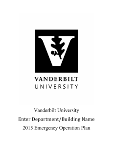 Departmental EOP - Emergency | Vanderbilt University