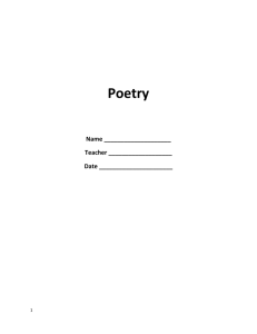 Poetry Packet - Renton School District