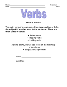 What is a verb?