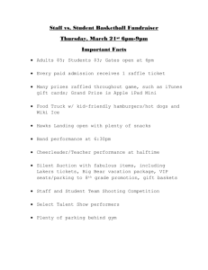 Staff vs. Student Basketball Fundraiser Thursday, March 21 st 6pm