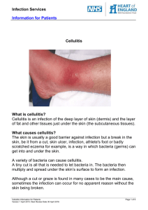 Cellulitis Leaflet - Intravenous Therapy at Home