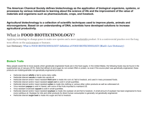 What is FOOD BIOTECHNOLOGY?