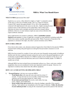 MRSA: What You Should Know - Environmental Health and Safety