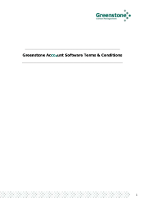 Greenstone Acco 2 unt Software Terms & Conditions