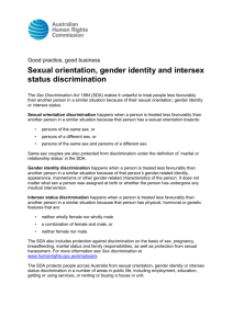 Sexual orientation, gender identity and intersex status discrimination