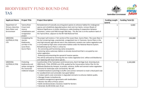 Biodiversity Fund Round One - Department of the Environment