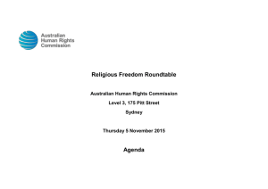 Agenda 5 November 2015 - Australian Human Rights Commission