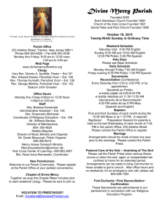 October 18 - Divine Mercy Parish
