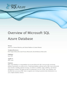 Microsoft SQL Azure Database