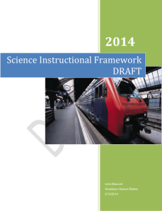 Science Instructional Framework DRAFT