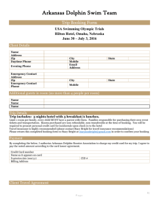 Olympic Trials Booking Form