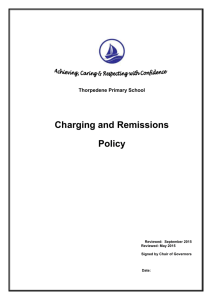 Please click here for our Charging and Remissions Policy 2015