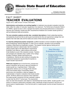 Teacher Evaluations Fact Sheet - School Year 2014-2015