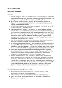 Service Definition Mercato ITelligence